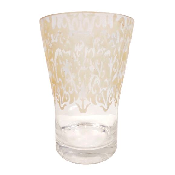 Partylite Couture Pillar Hurricane Candle Holder Flower Vase 10" Clear Frosted - Picture 1 of 7